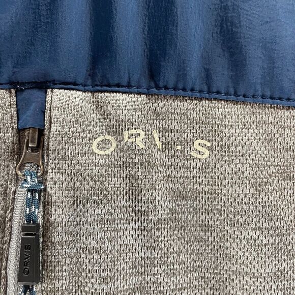 Orvis Jacket Mens Extra Large Grey Blue Full Zip Polyester Adult Zip Pockets - Picture 2 of 13
